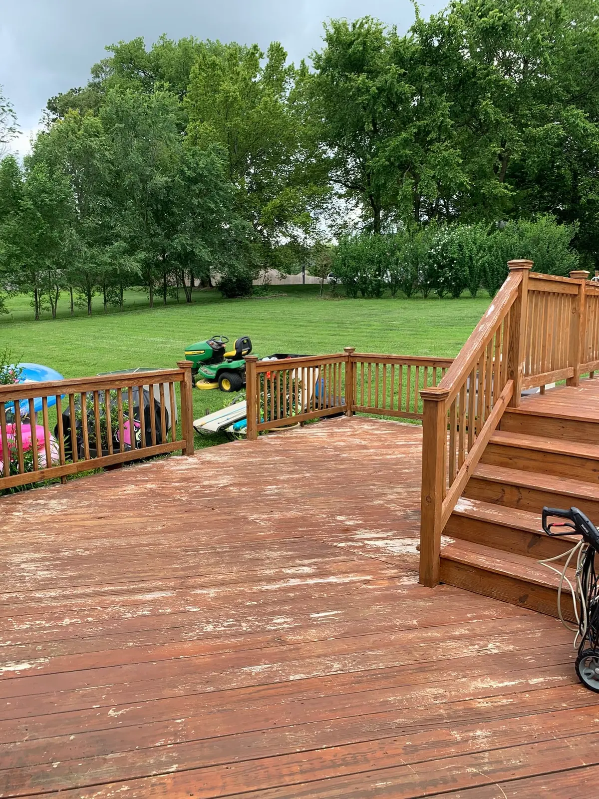 Pool Deck Rebuild with New Railings — Before photo 2