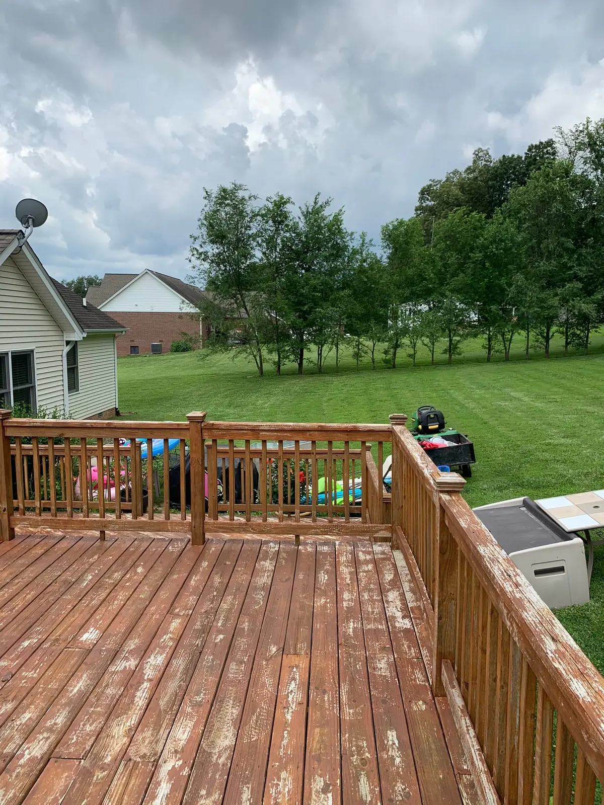 Pool Deck Rebuild with New Railings — Before photo 3