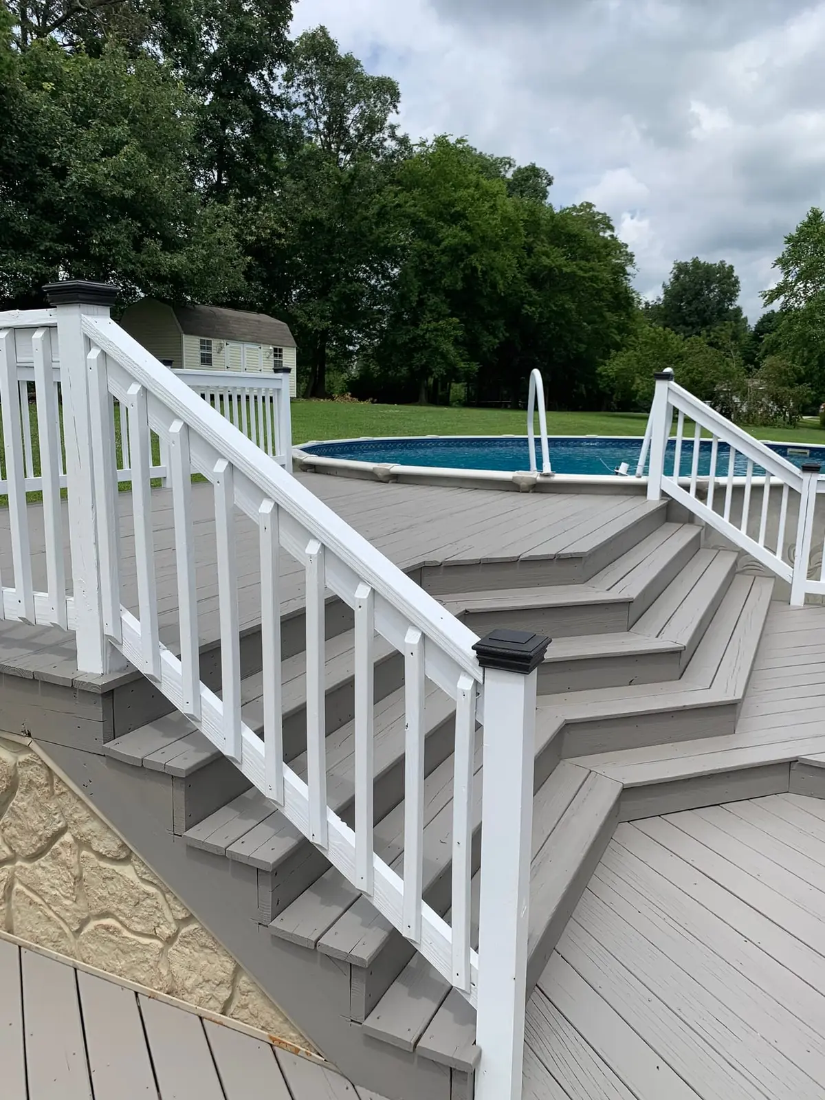 Pool Deck Rebuild with New Railings — finished photo 4