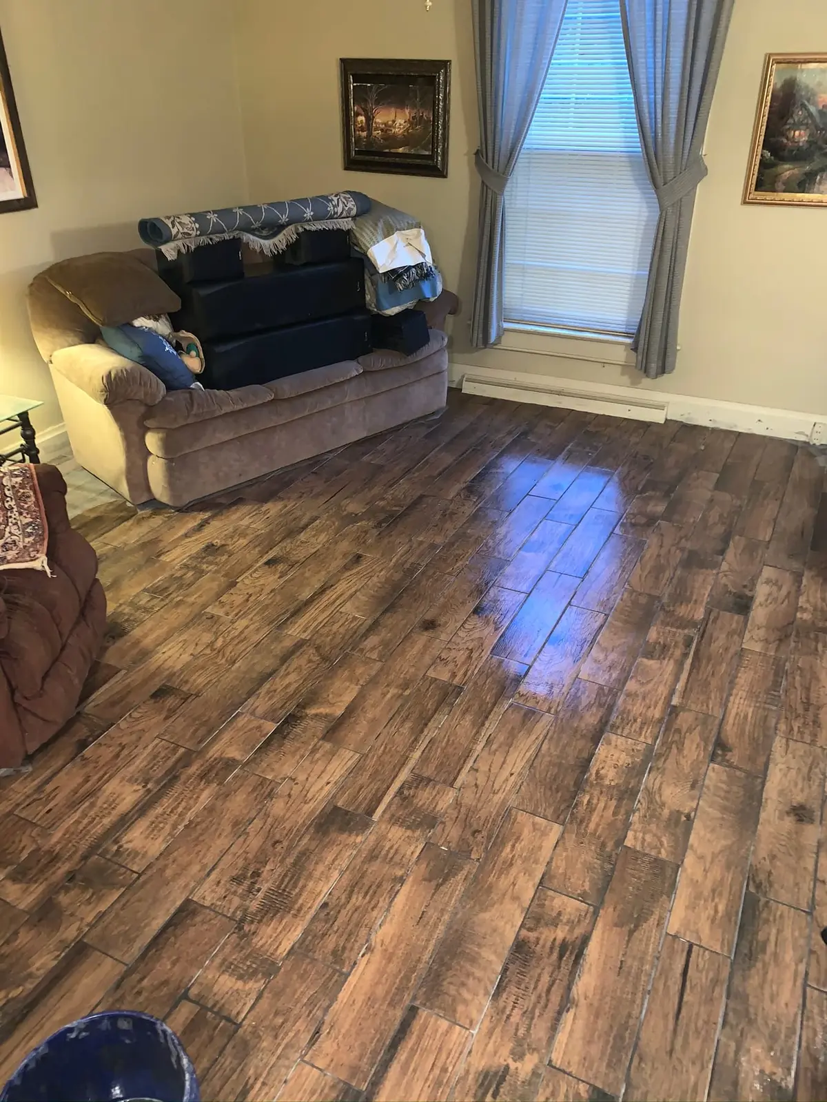 Whole-House Wood-Look Plank and Slate-Look Tile — finished photo 2