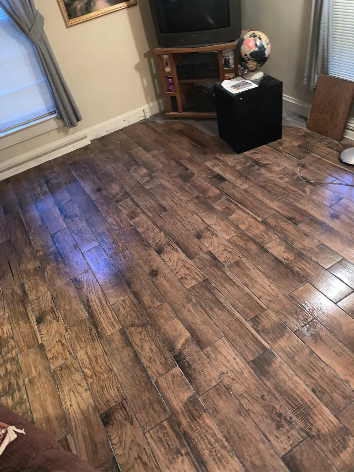 Whole-House Wood-Look Plank and Slate-Look Tile — finished photo 9