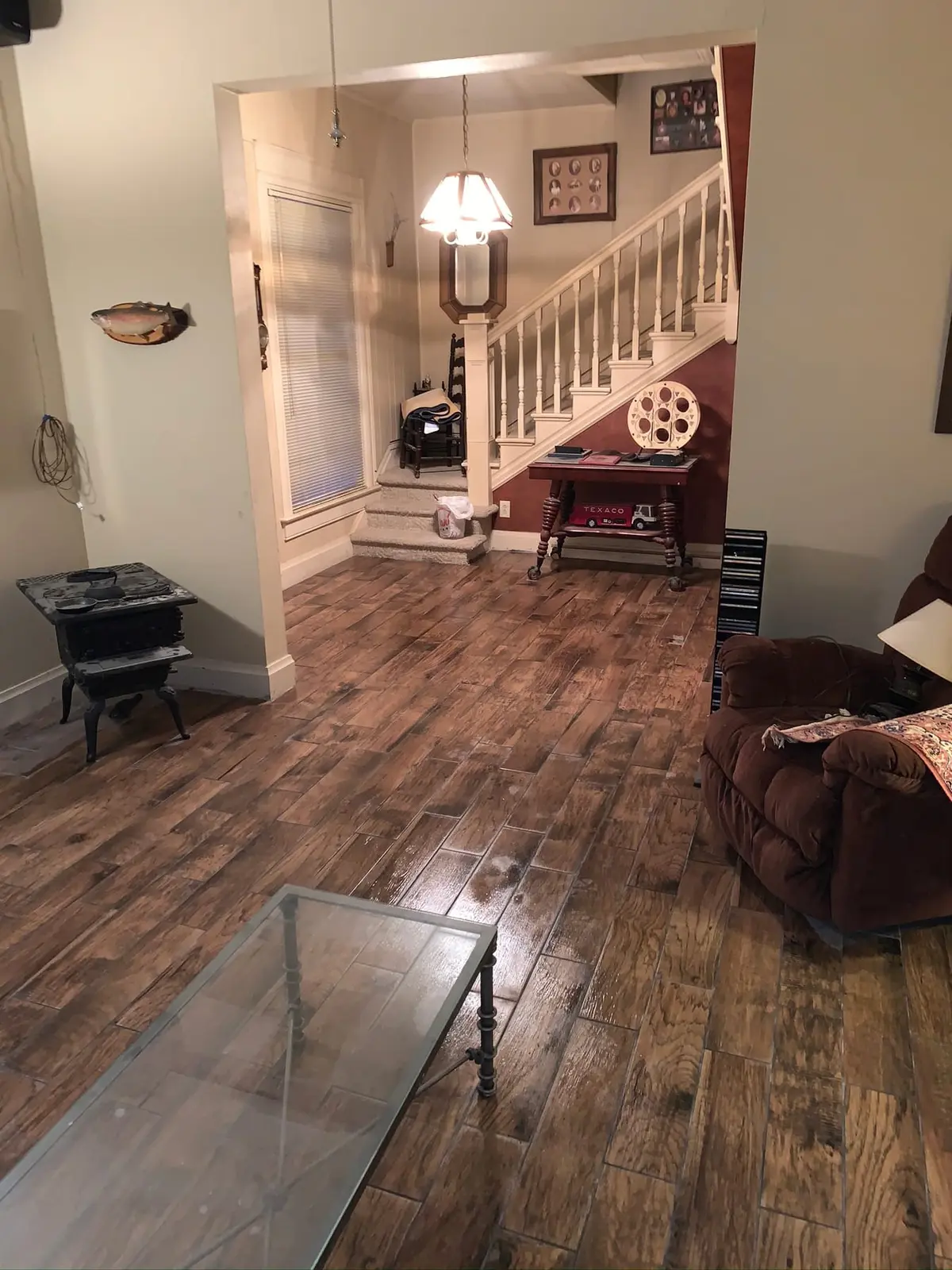 Whole-House Wood-Look Plank and Slate-Look Tile — finished photo 13