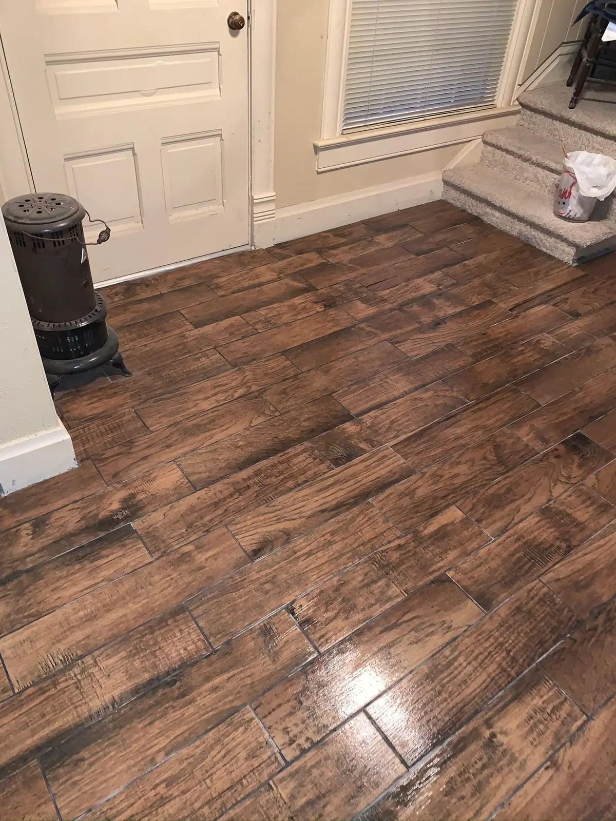Whole-House Wood-Look Plank and Slate-Look Tile — finished photo 3