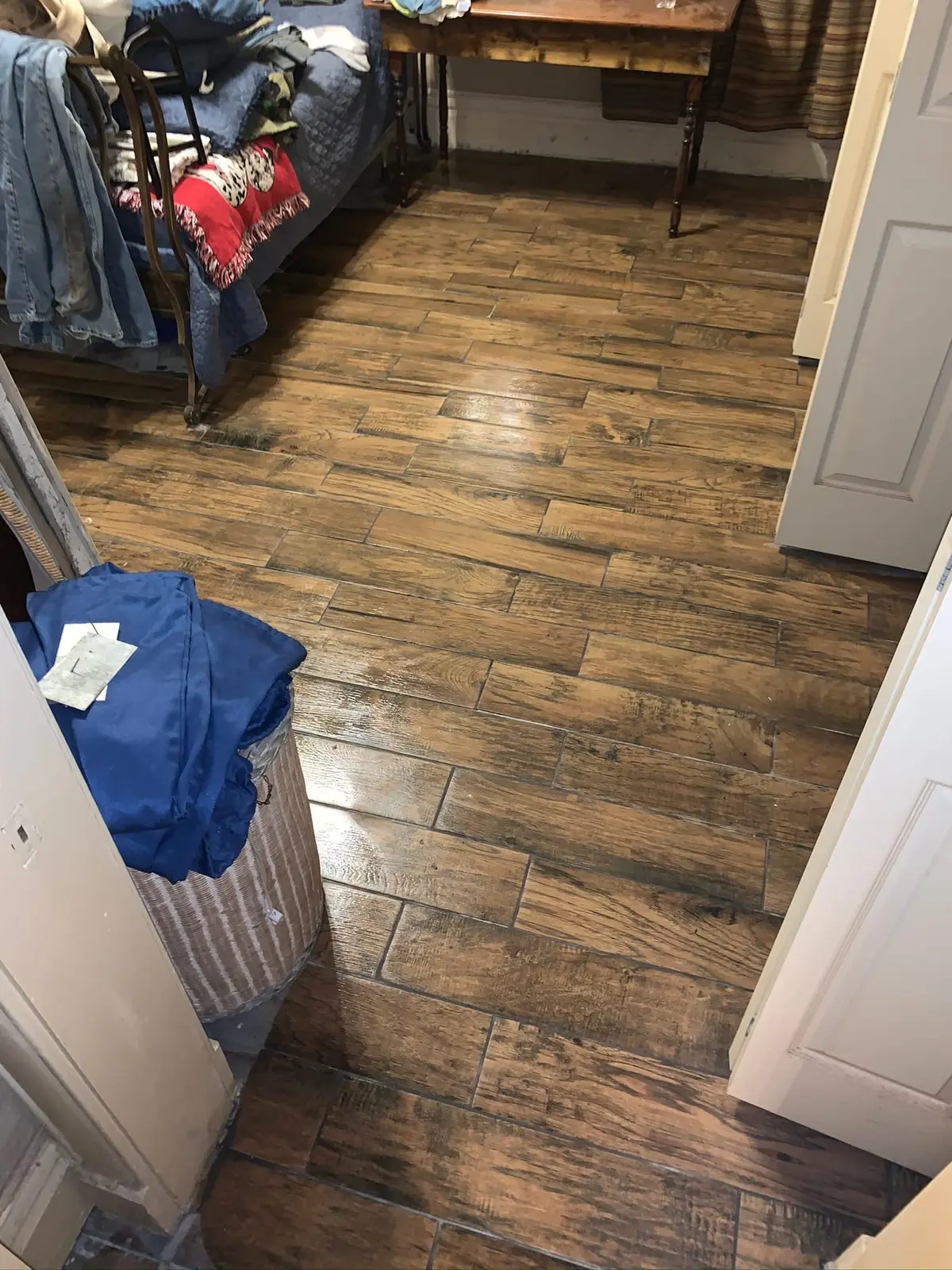 Whole-House Wood-Look Plank and Slate-Look Tile — finished photo 15