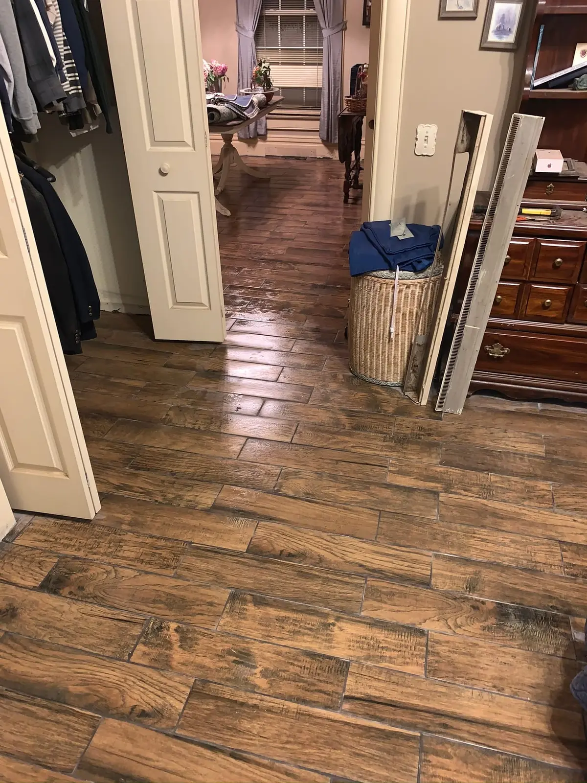 Whole-House Wood-Look Plank and Slate-Look Tile — finished photo 28
