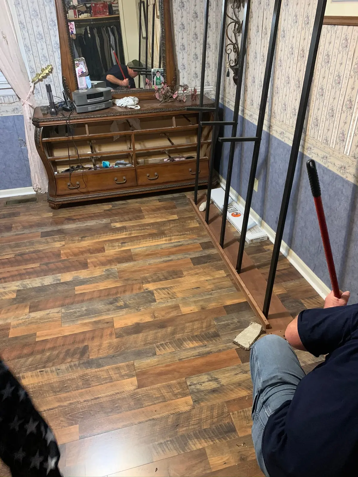 Whole-House Wood-Look Plank and Slate-Look Tile — Progress photo 3