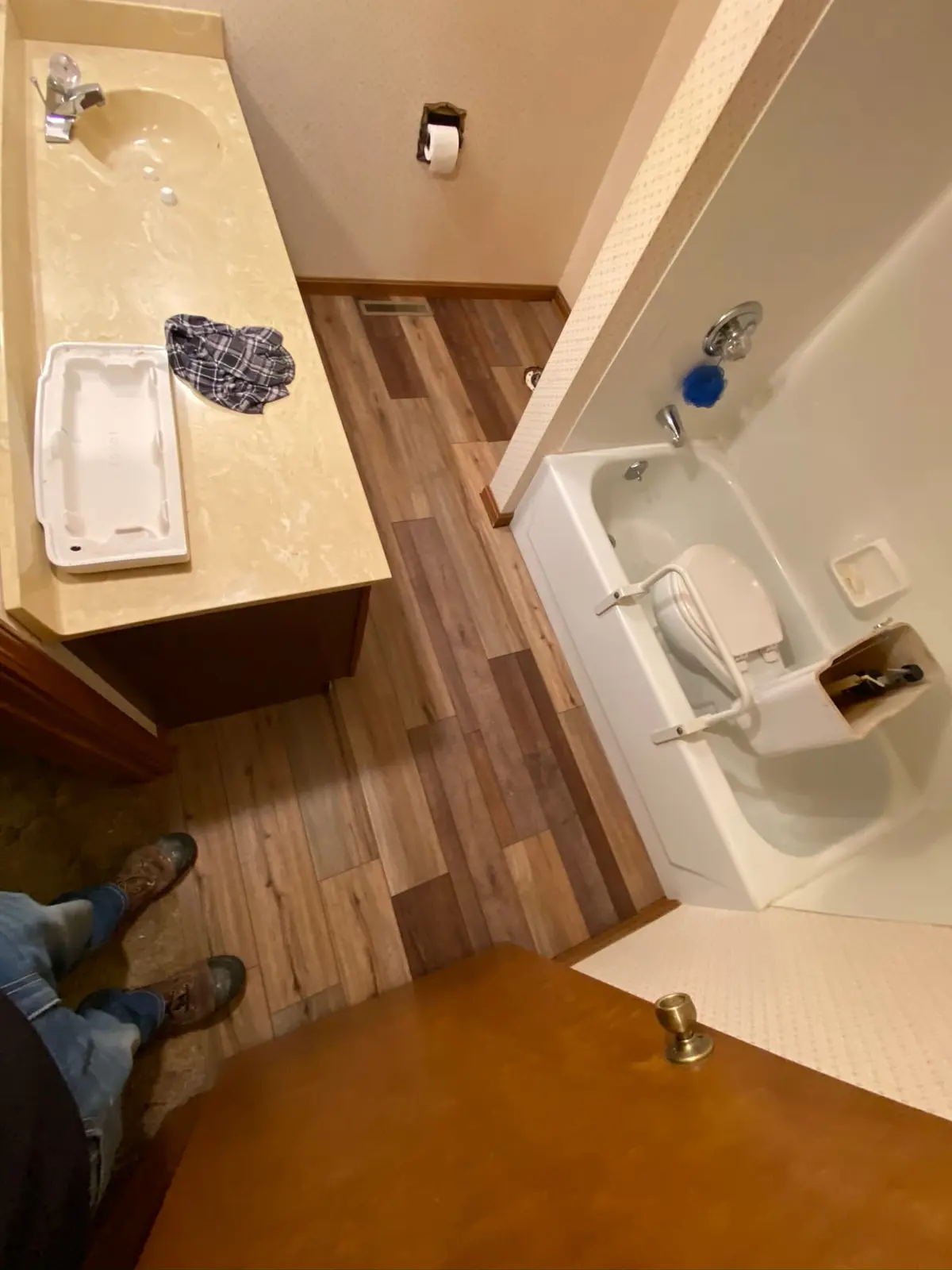 Bathroom and Laundry Plank Floor — finished photo 5