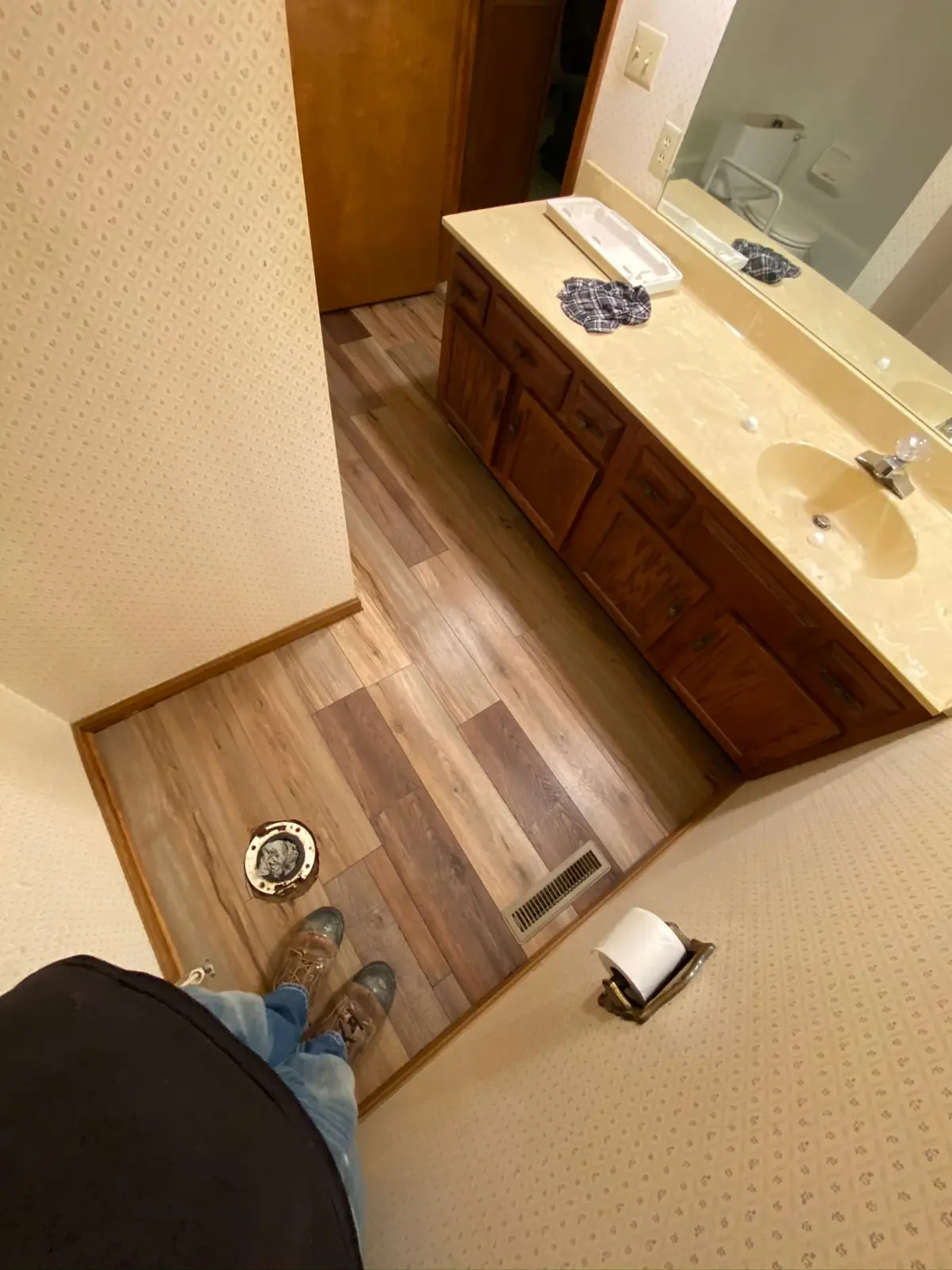 Bathroom and Laundry Plank Floor — finished photo 4