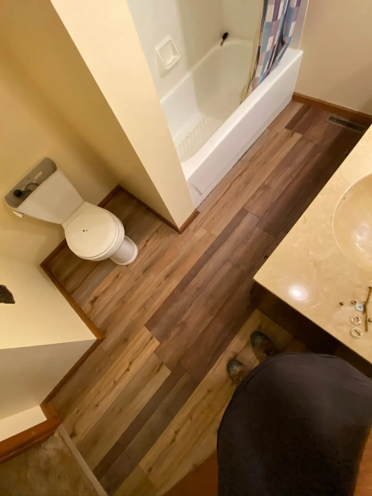 Bathroom and Laundry Plank Floor — finished photo 2