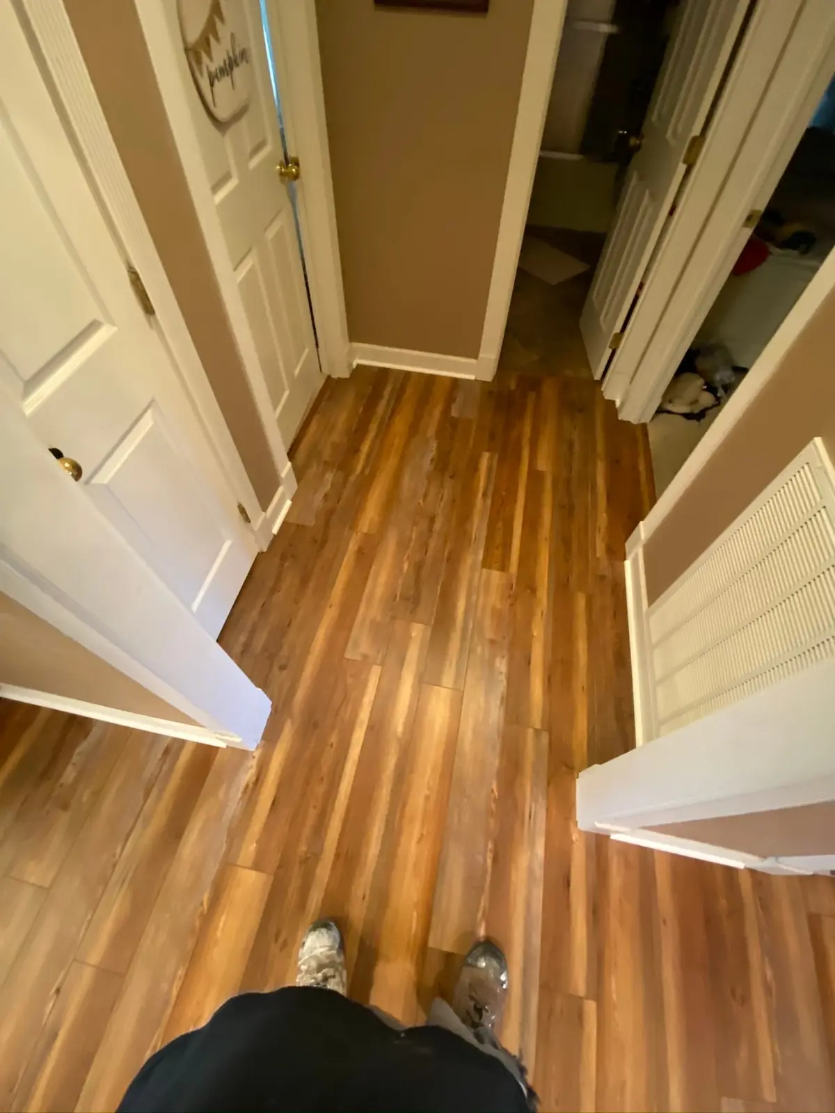 Living Room Carpet to Wood-Look Plank — finished photo 2