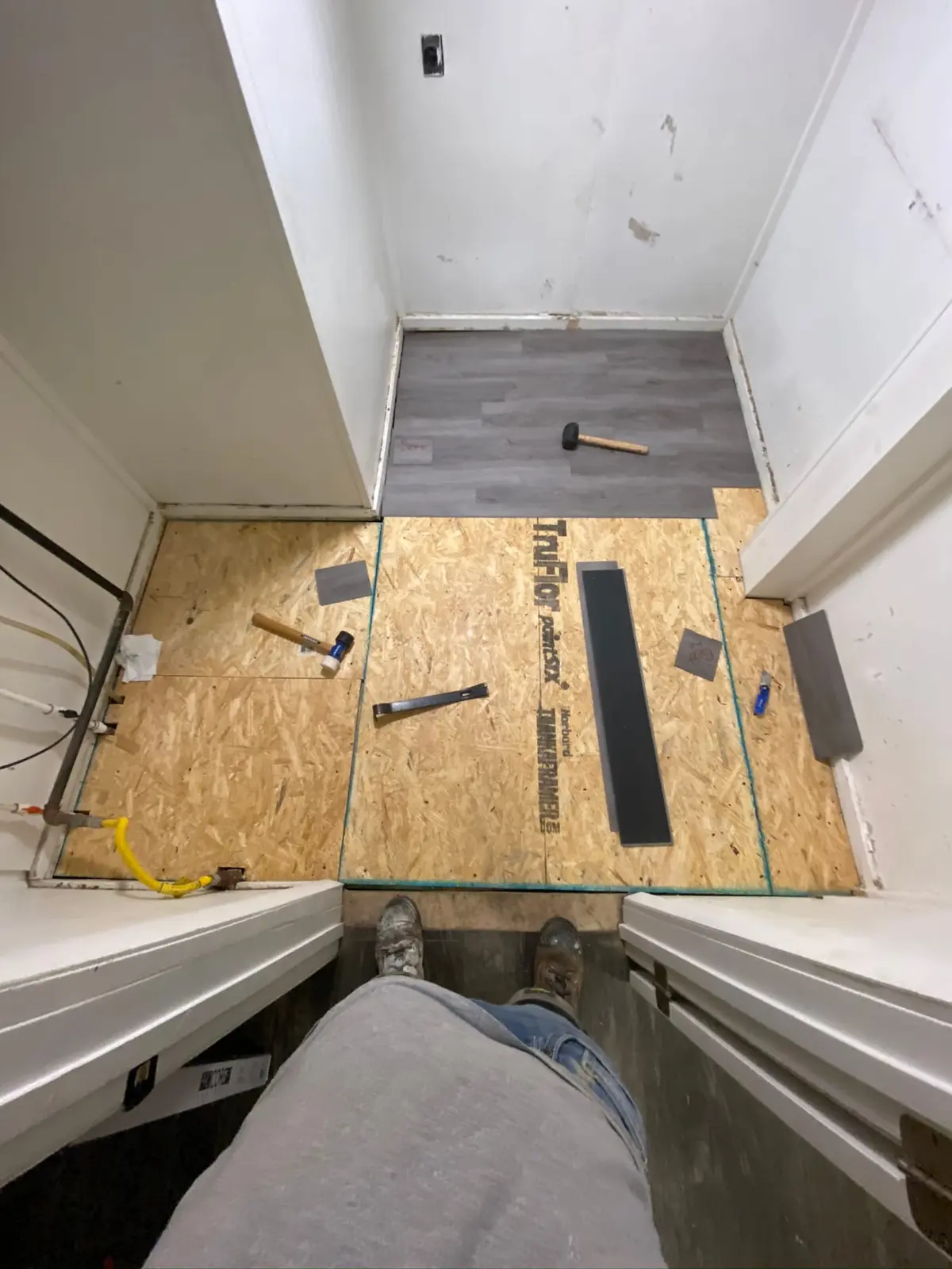 Bathroom Tile and Laundry Plank Floors — Progress photo 1