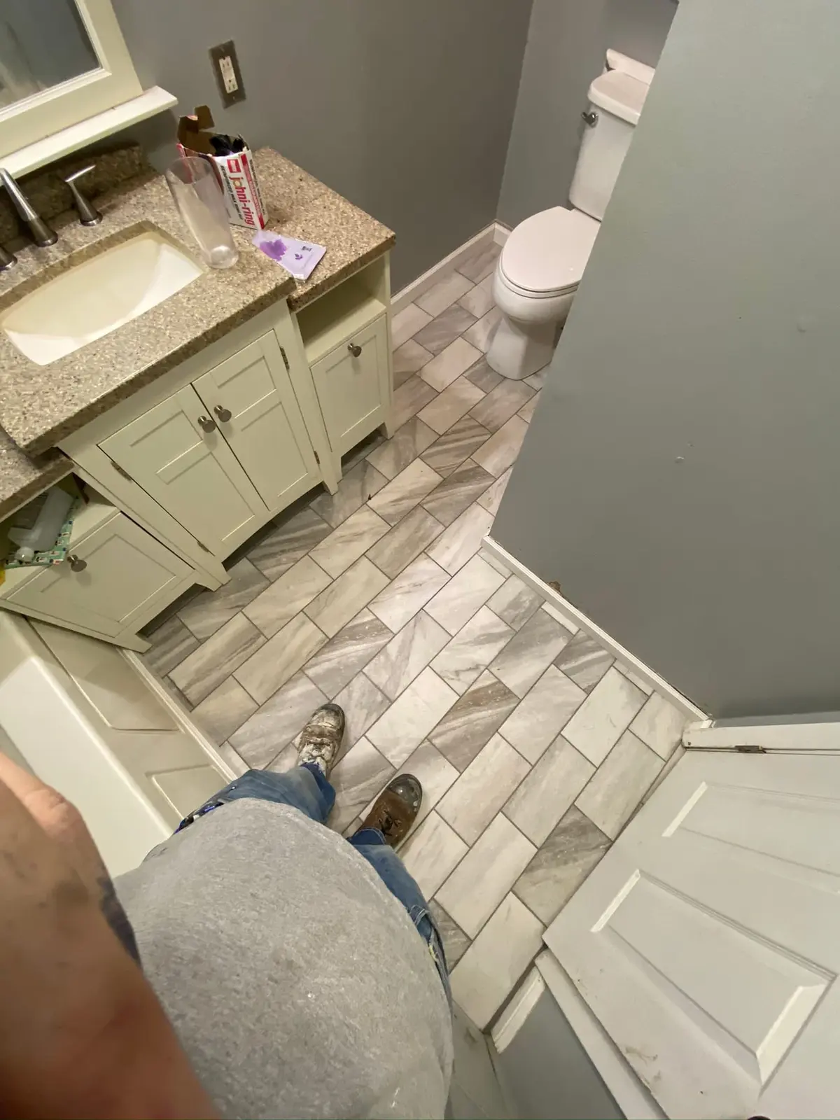 Bathroom Tile and Laundry Plank Floors