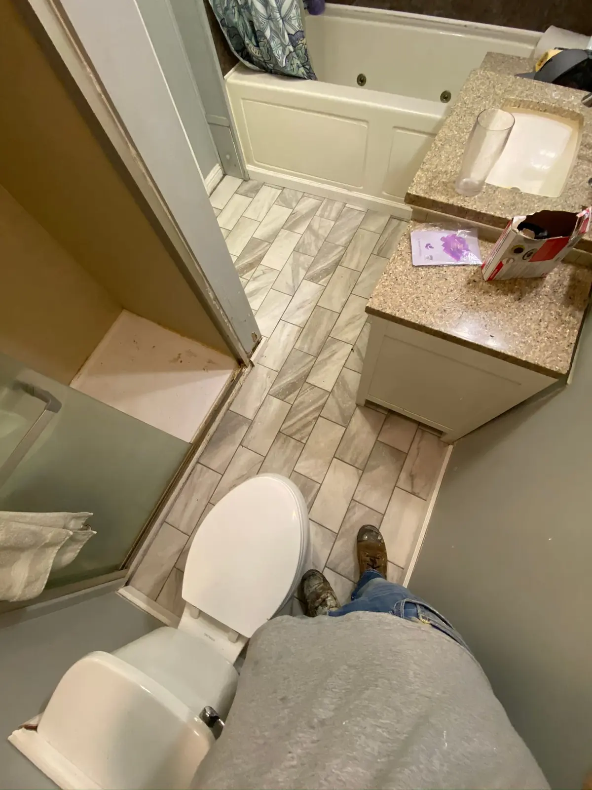 Bathroom Tile and Laundry Plank Floors — finished photo 4