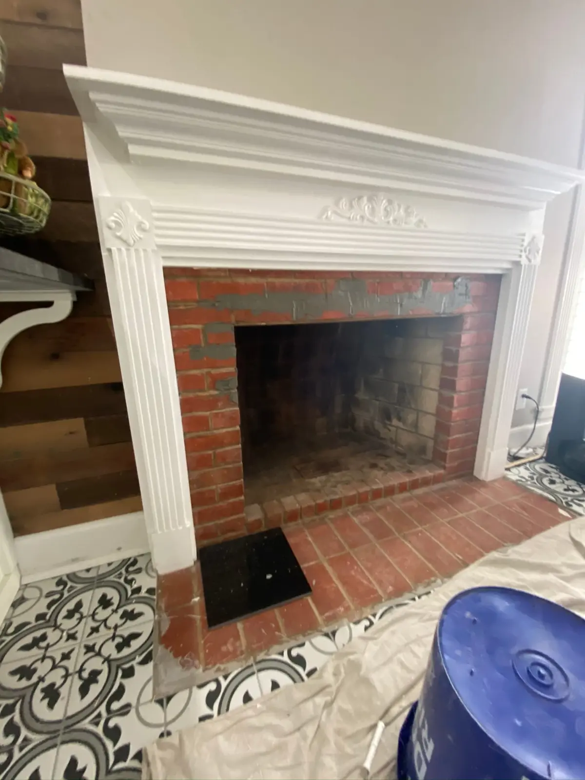 Fireplace Surround and Hearth — Before photo 2