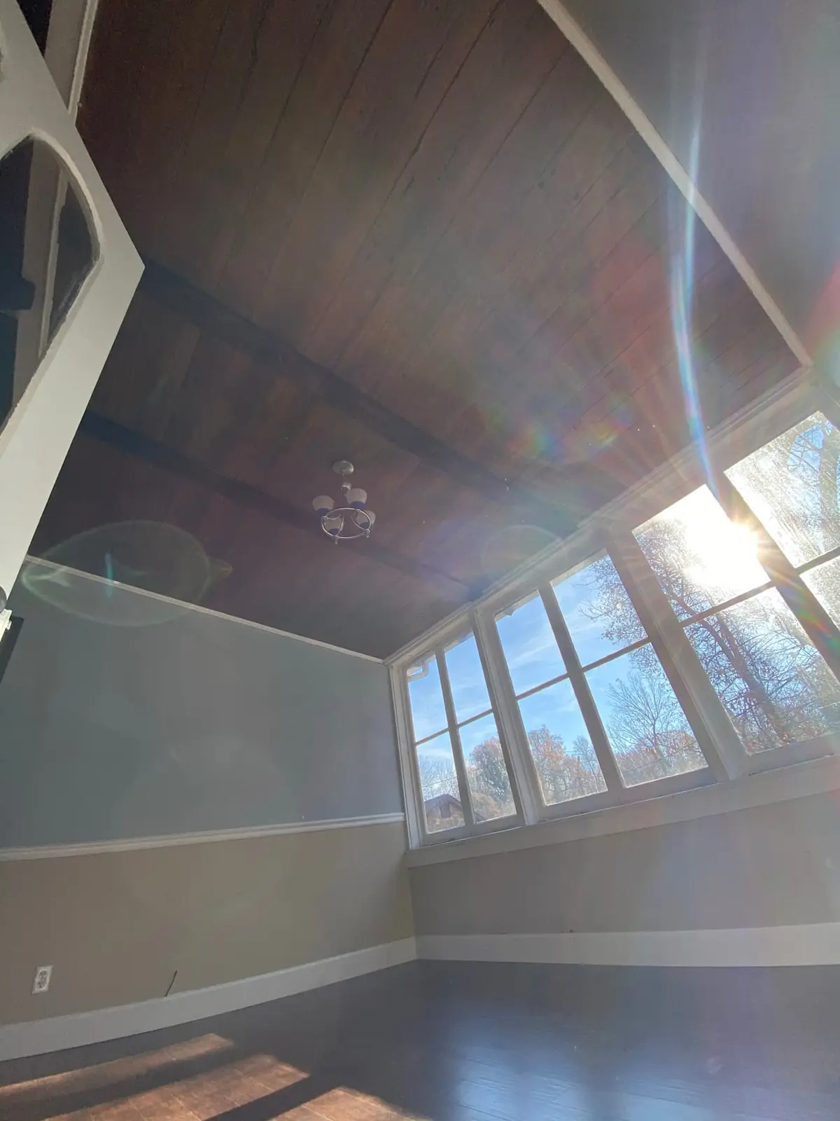 Sunroom Dark Plank Floor — finished photo 4