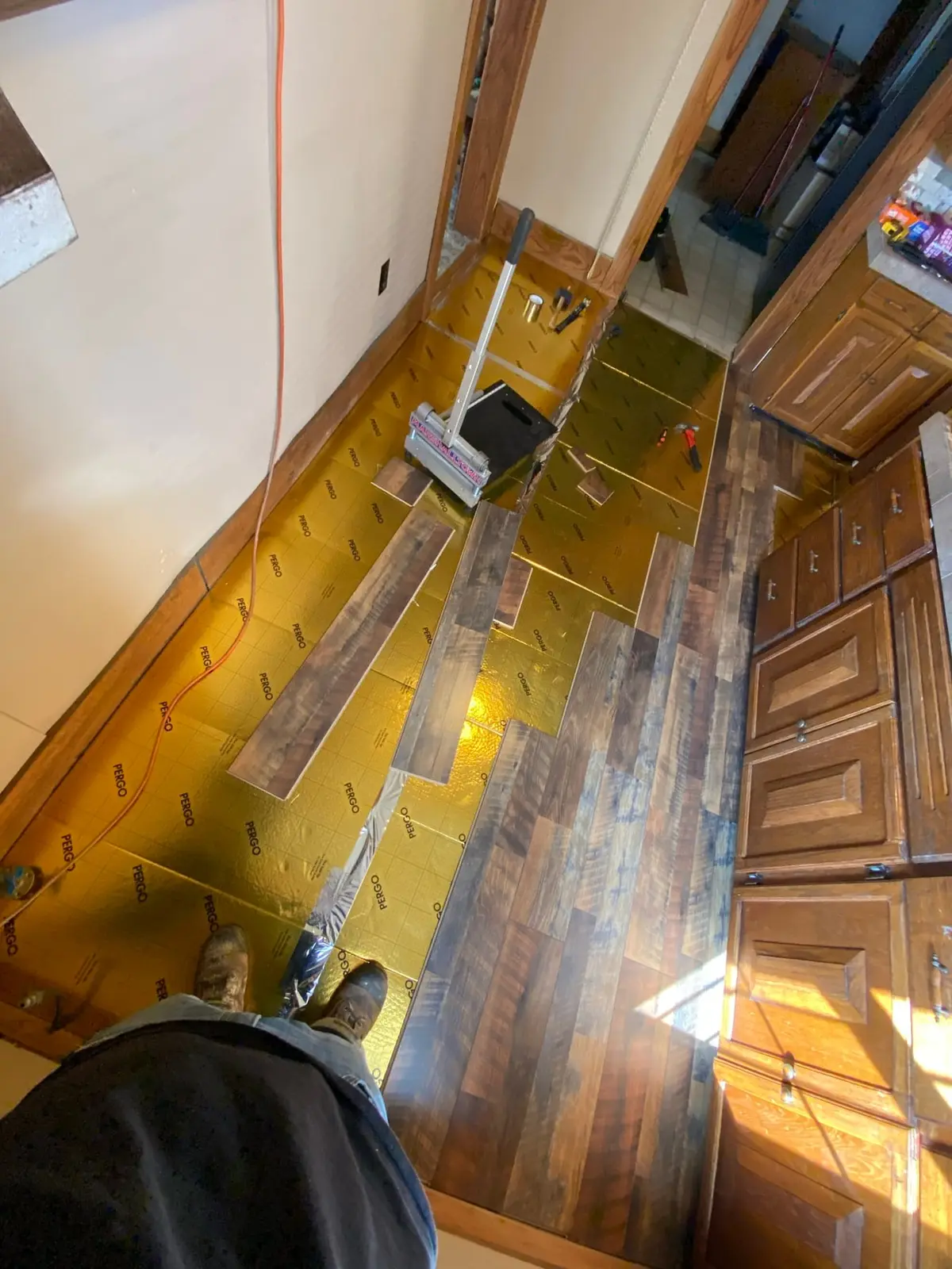 Kitchen Multi-Tone Plank — Progress photo 2