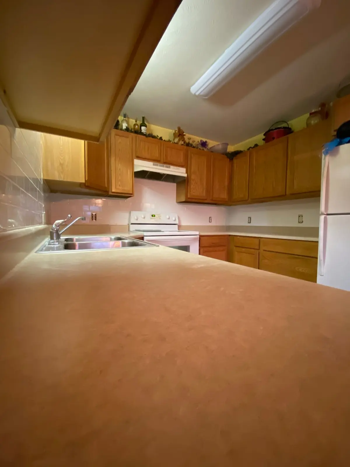 Kitchen Plank Floor and Subway Tile Backsplash — finished photo 7