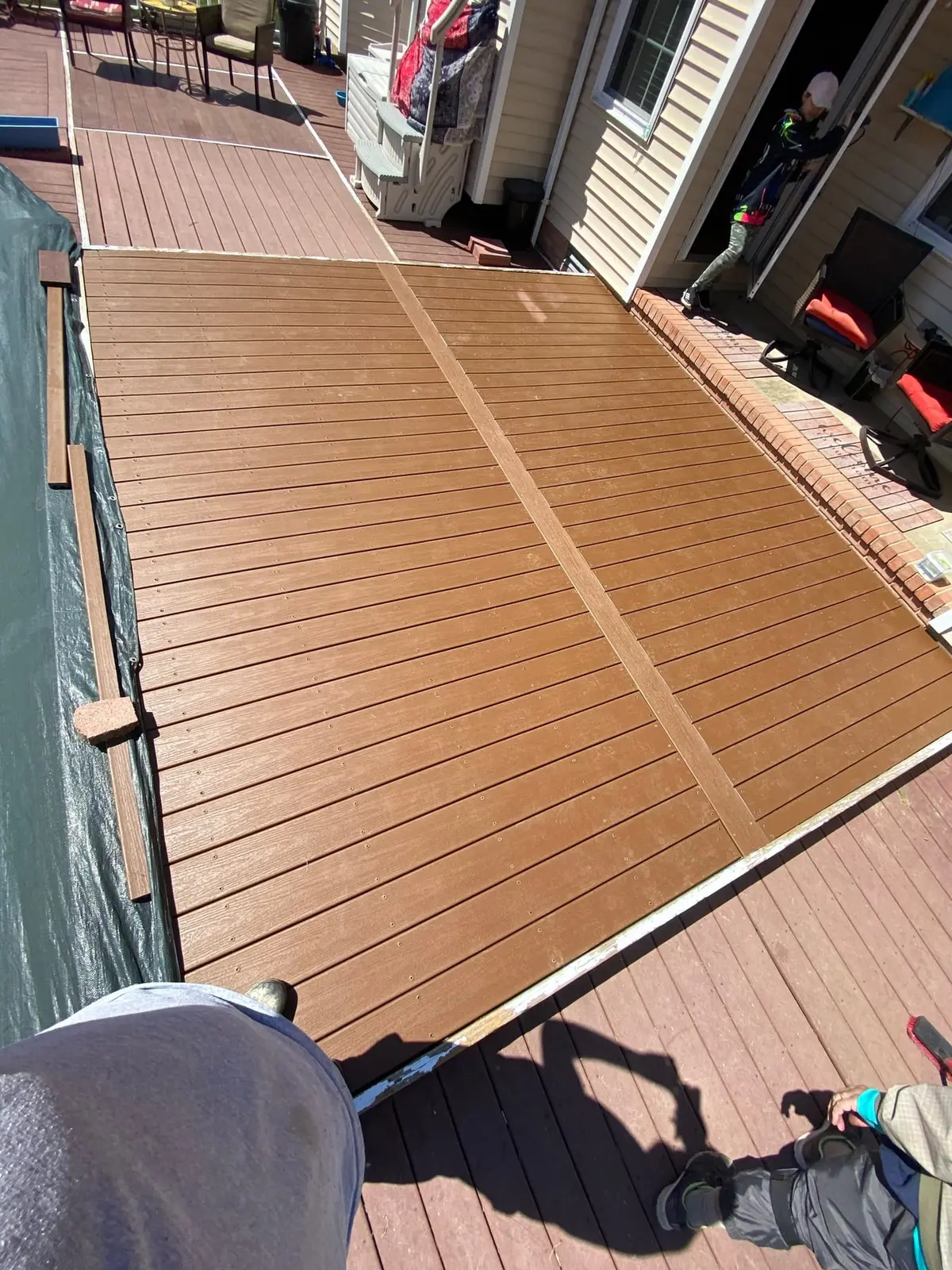 Pool Deck with White Railings — finished photo 2