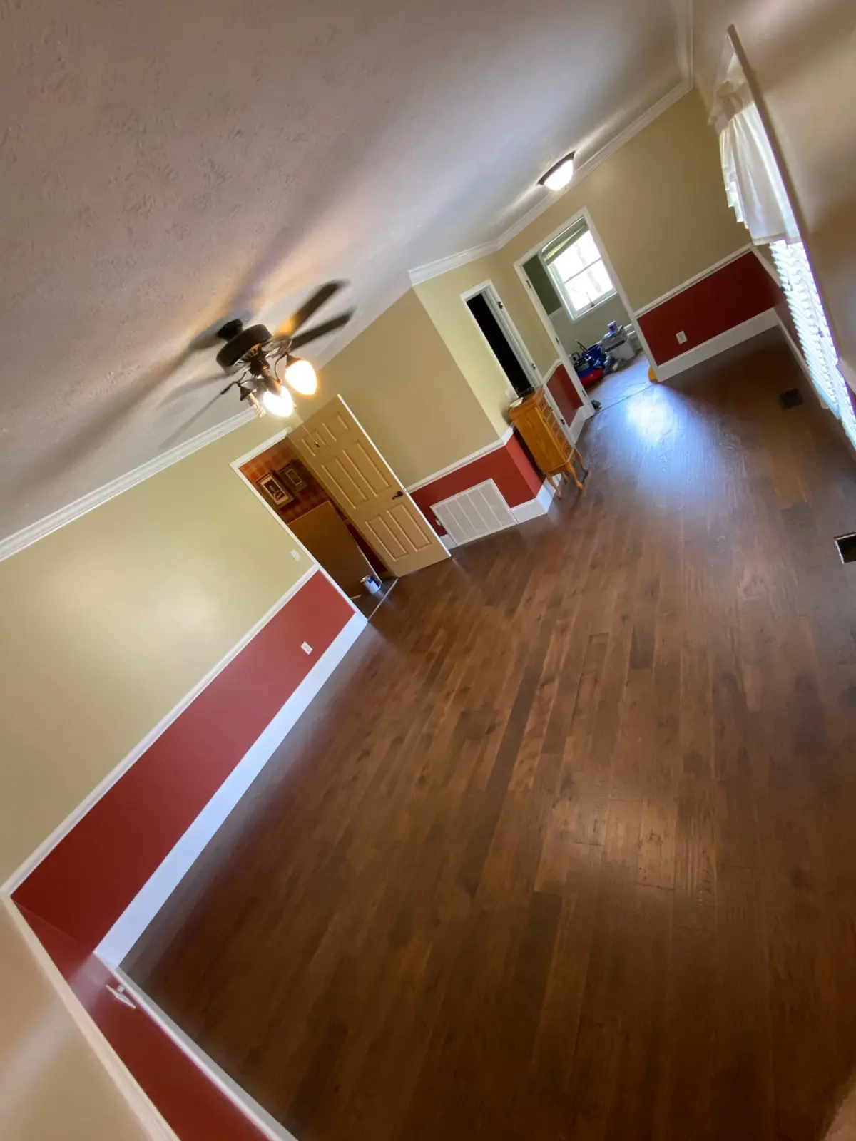 Dark Plank Floors with Wainscot — finished photo 3