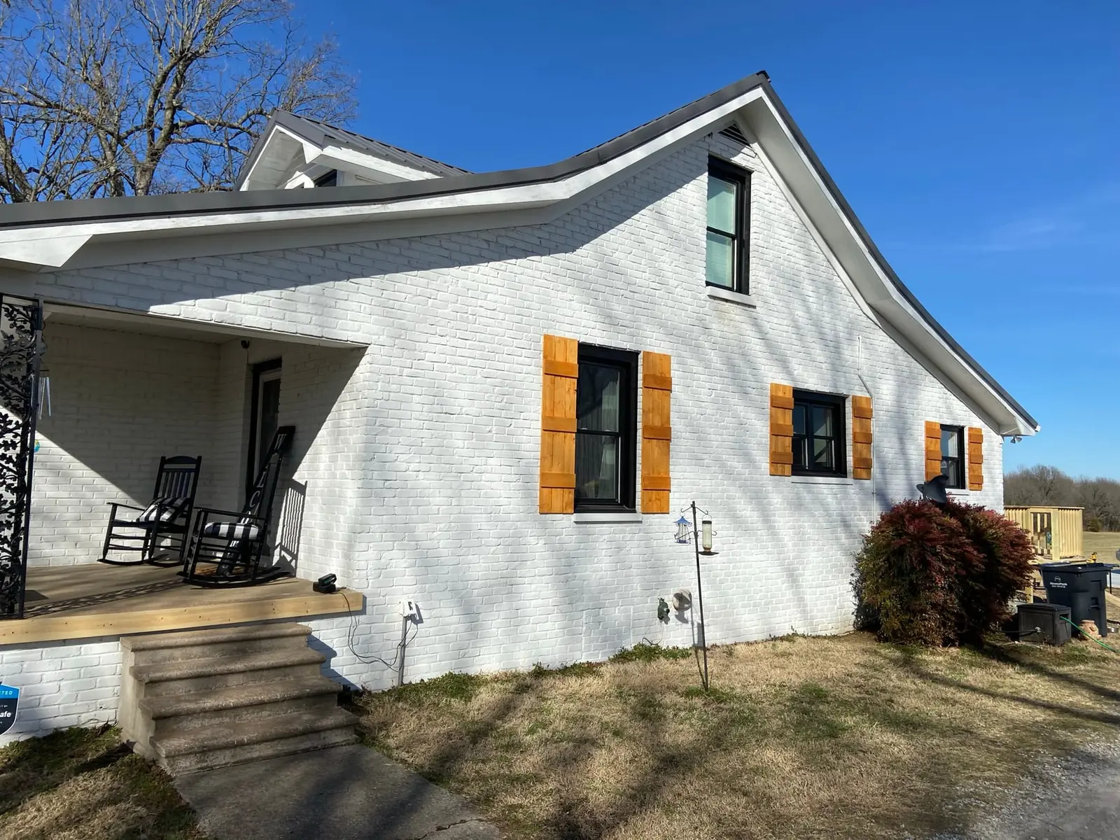 New Wood Deck on Painted Brick House — finished photo 5