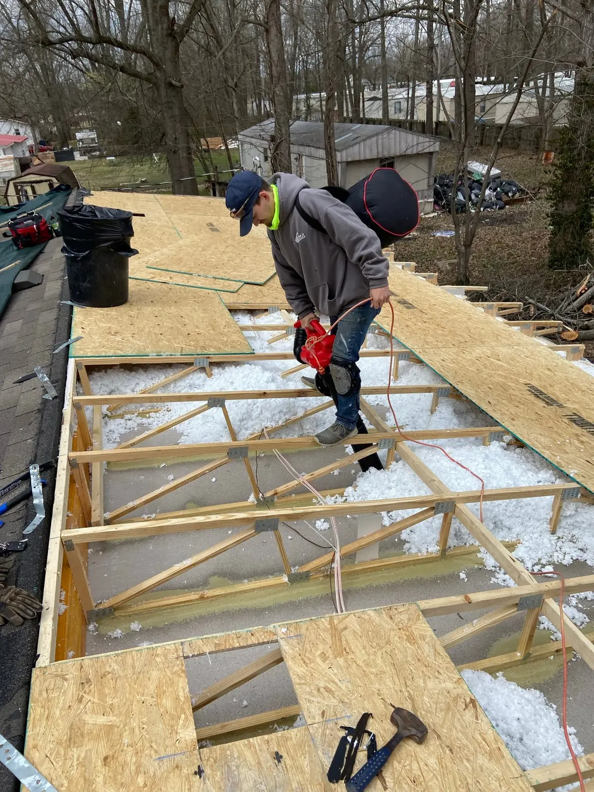 Storm Damage Roof Rebuild After Tree Fall — progress photo 2