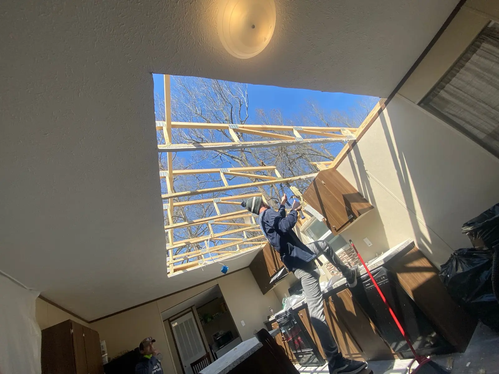 Storm Damage Roof Rebuild After Tree Fall — Demo photo 1