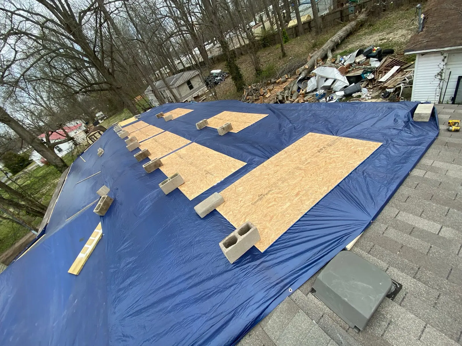 Storm Damage Roof Rebuild After Tree Fall — Progress photo 4