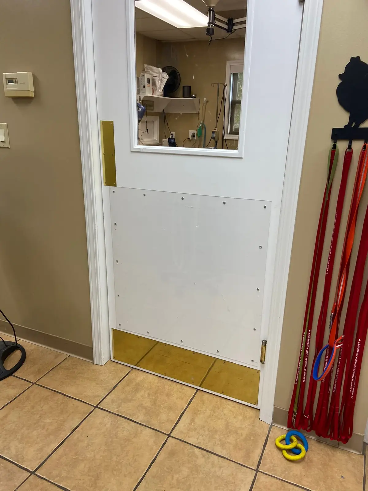 Door details at Flannery’s Vet Clinic · original photo 2805