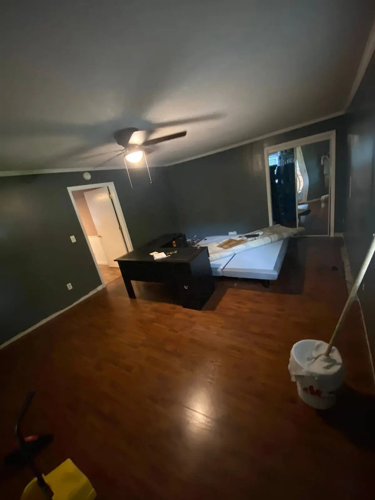 Charcoal Bedroom with New Plank Floor — Progress photo 2