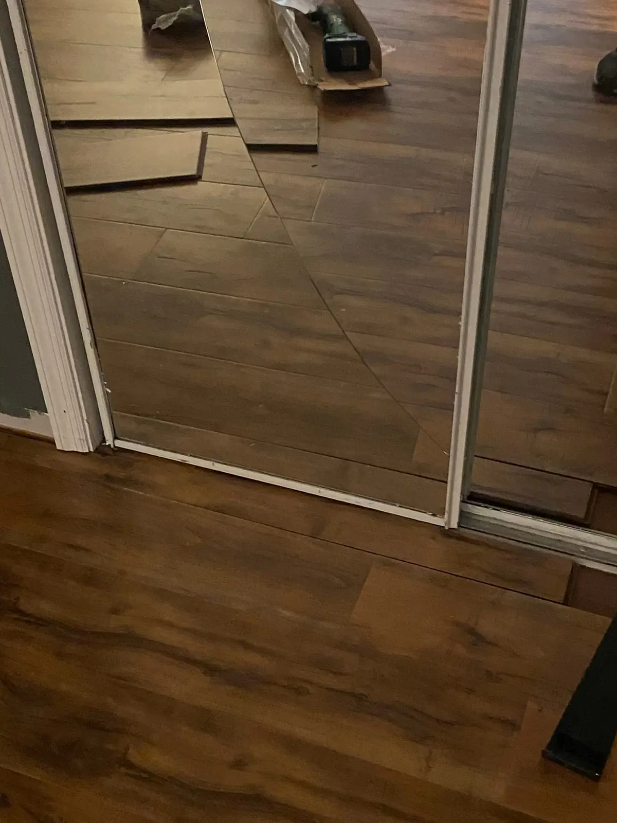 Charcoal Bedroom with New Plank Floor — Progress photo 4