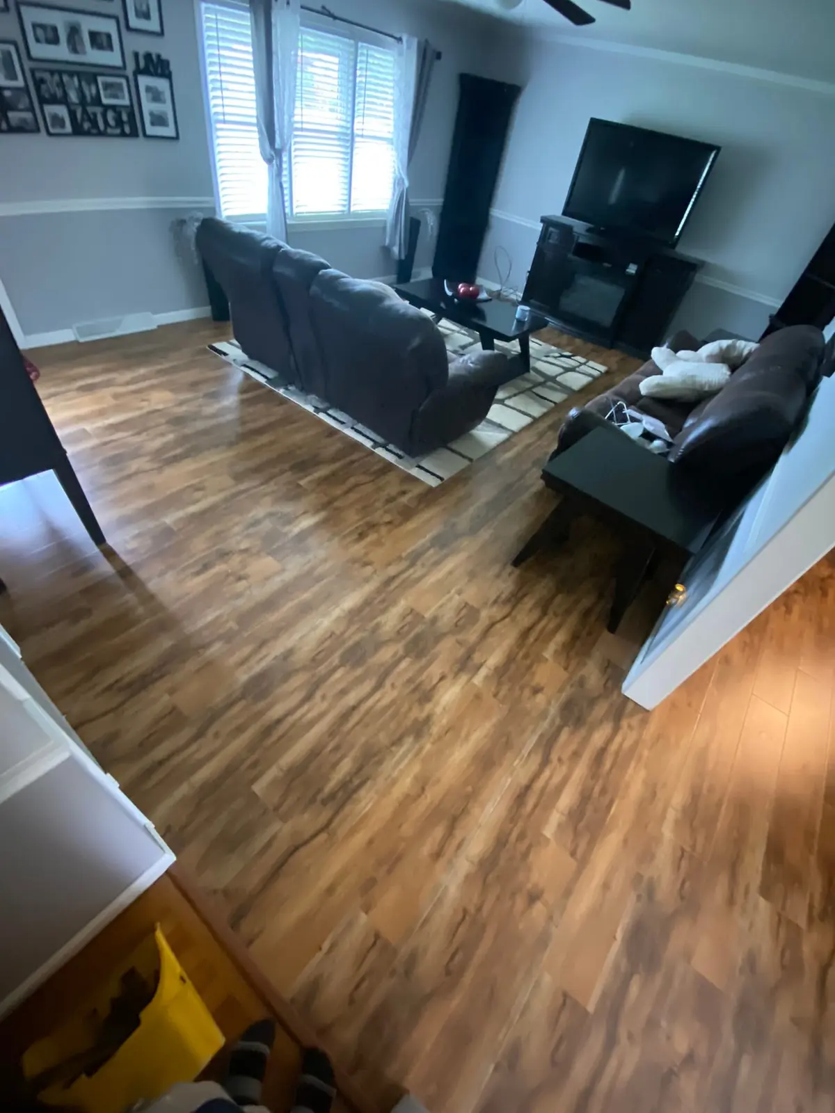 Charcoal Bedroom with New Plank Floor — finished photo 5