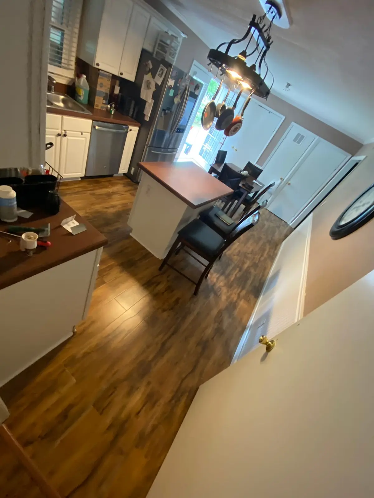 Charcoal Bedroom with New Plank Floor — finished photo 8