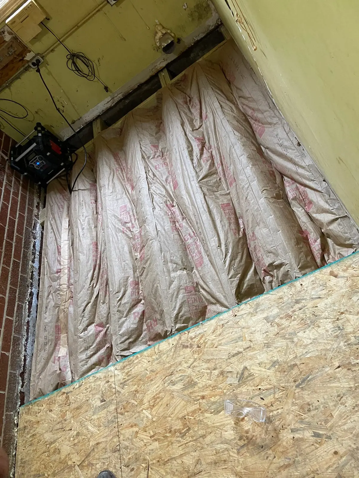 Floor Joist and Subfloor Rebuild, Brick-Wall Room — progress photo 4