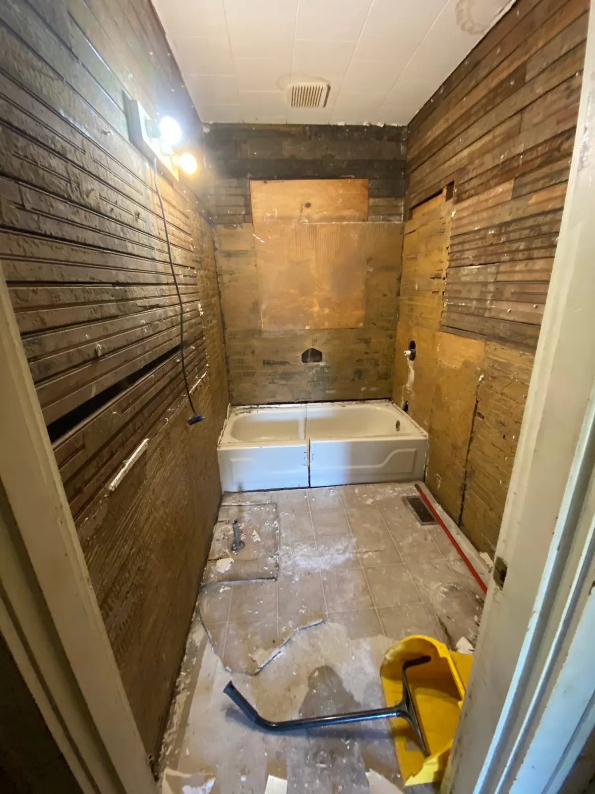 Floor Joist Rebuild in Wood-Paneled House — progress photo 4