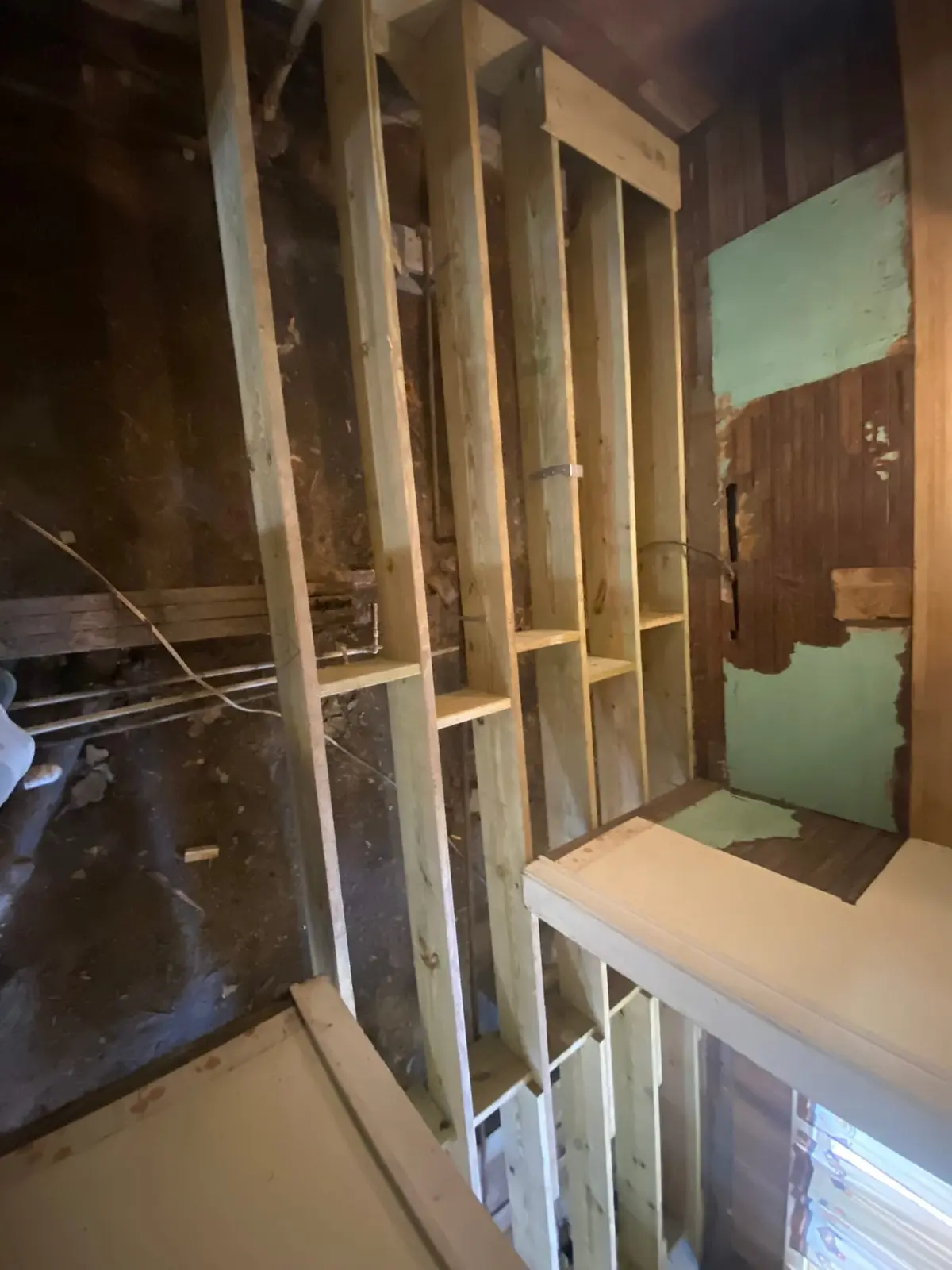 Floor Joist Rebuild in Wood-Paneled House — progress photo 6