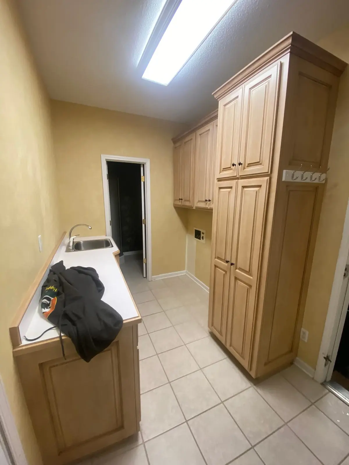 New Floors, Paint and Stacked-Stone Fireplace — Before photo 7