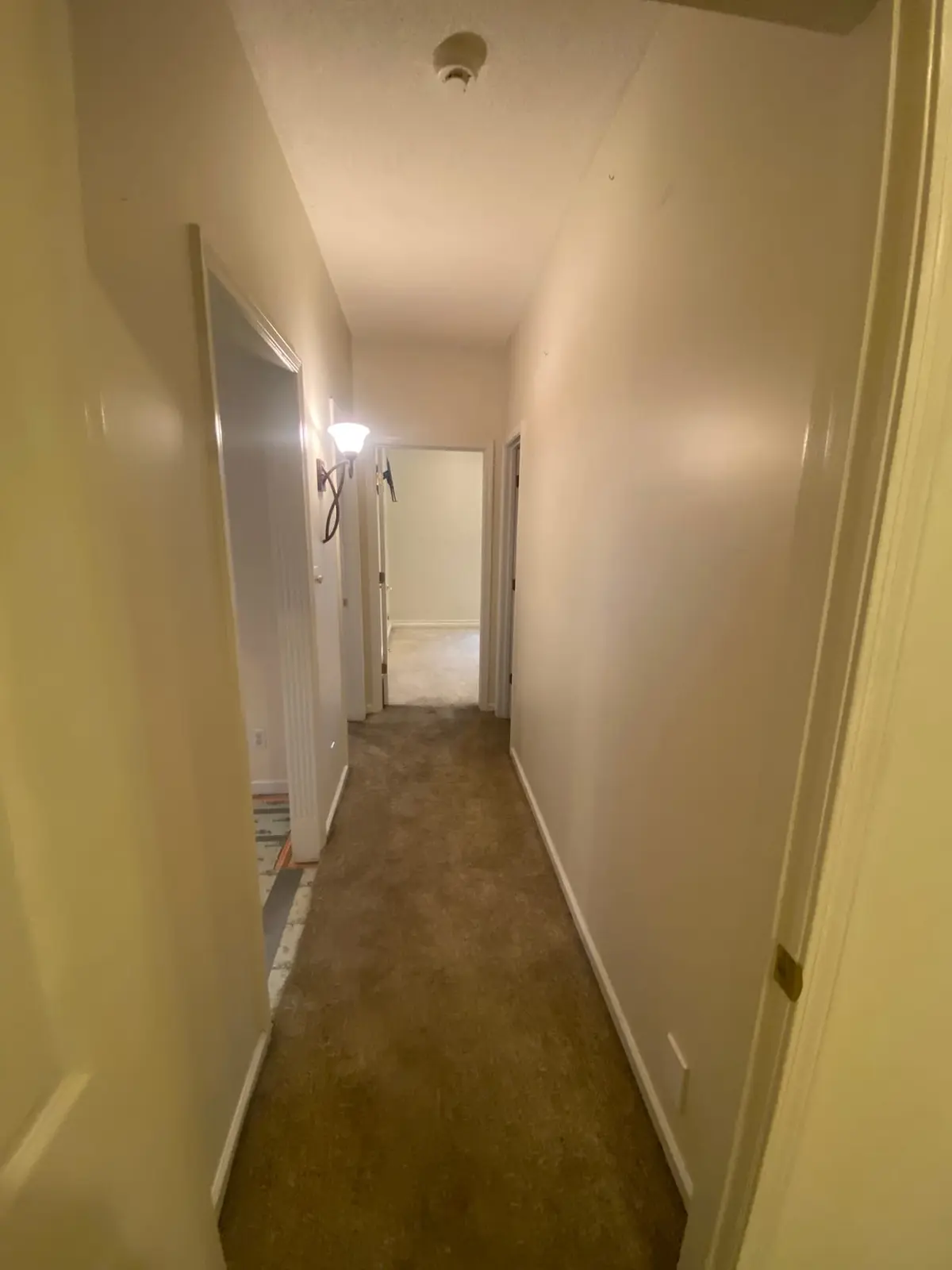 New Floors, Paint and Stacked-Stone Fireplace — Before photo 19