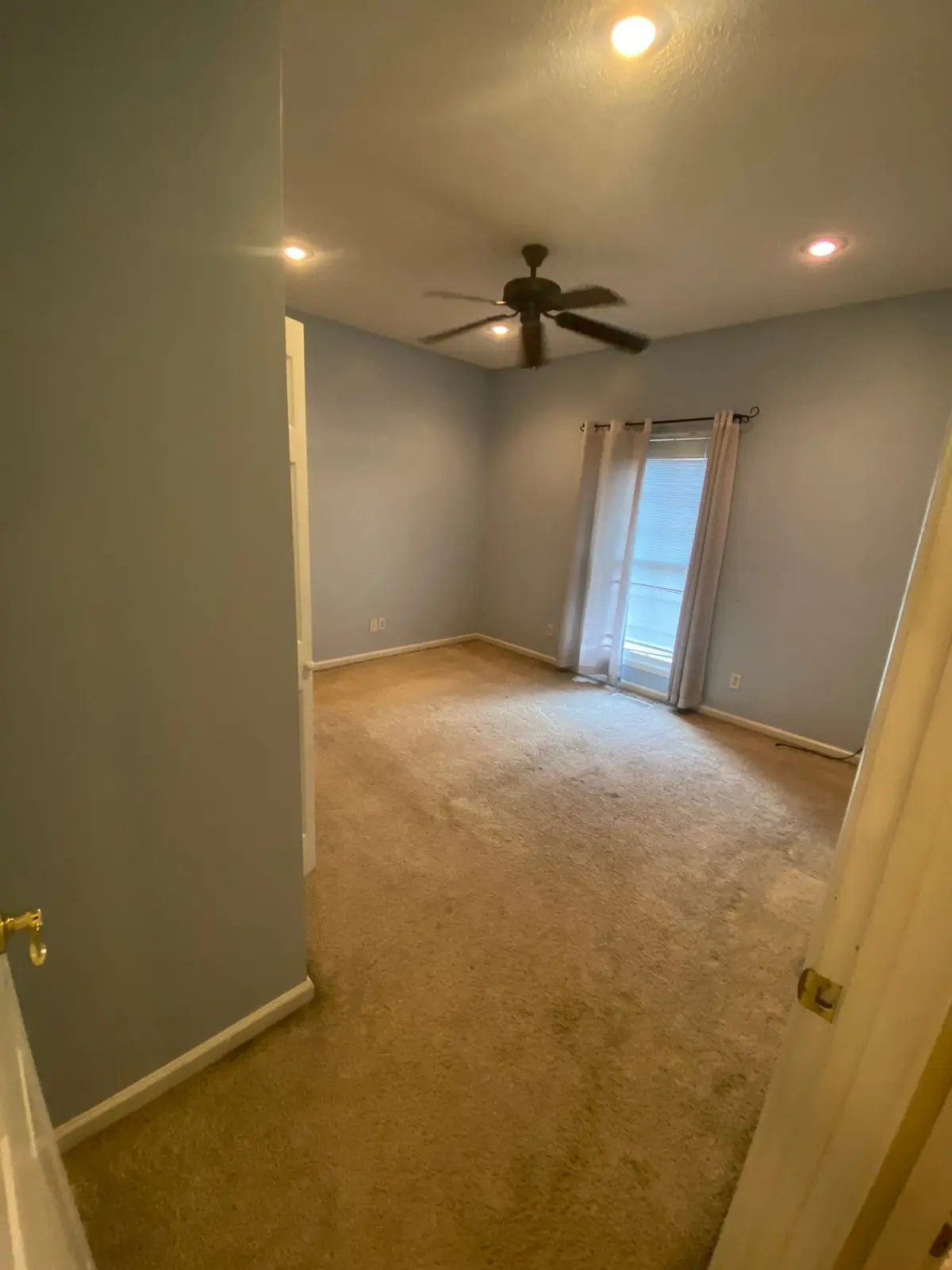 New Floors, Paint and Stacked-Stone Fireplace — Before photo 20