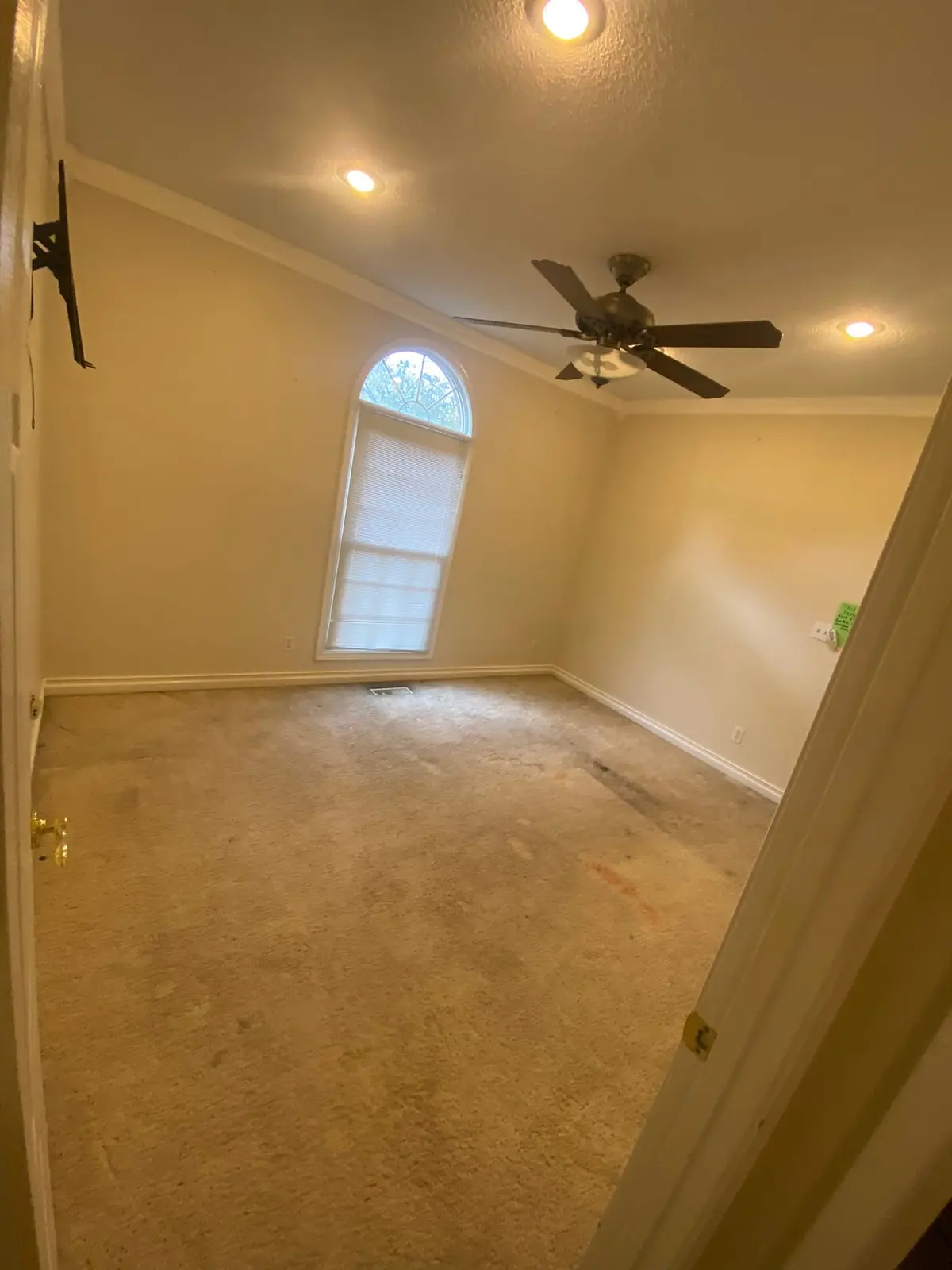New Floors, Paint and Stacked-Stone Fireplace — Before photo 22
