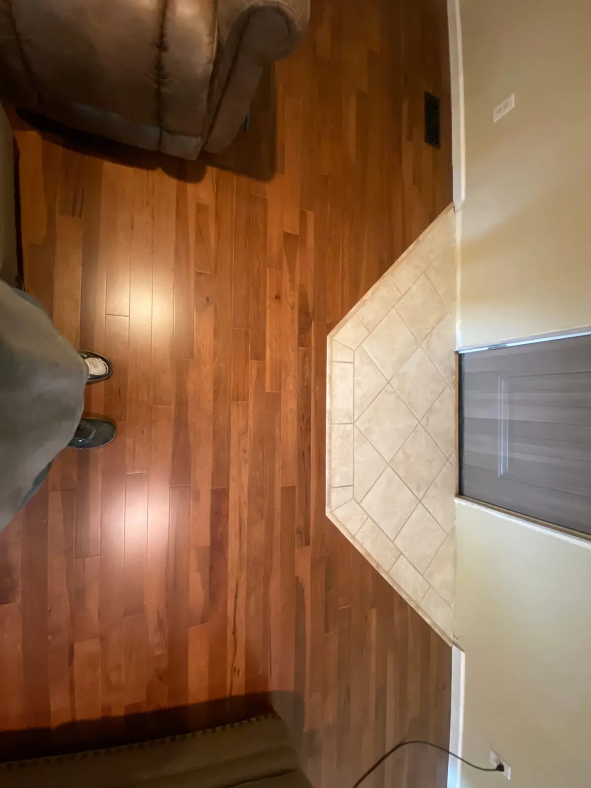 New Floors, Paint and Stacked-Stone Fireplace — Progress photo 12
