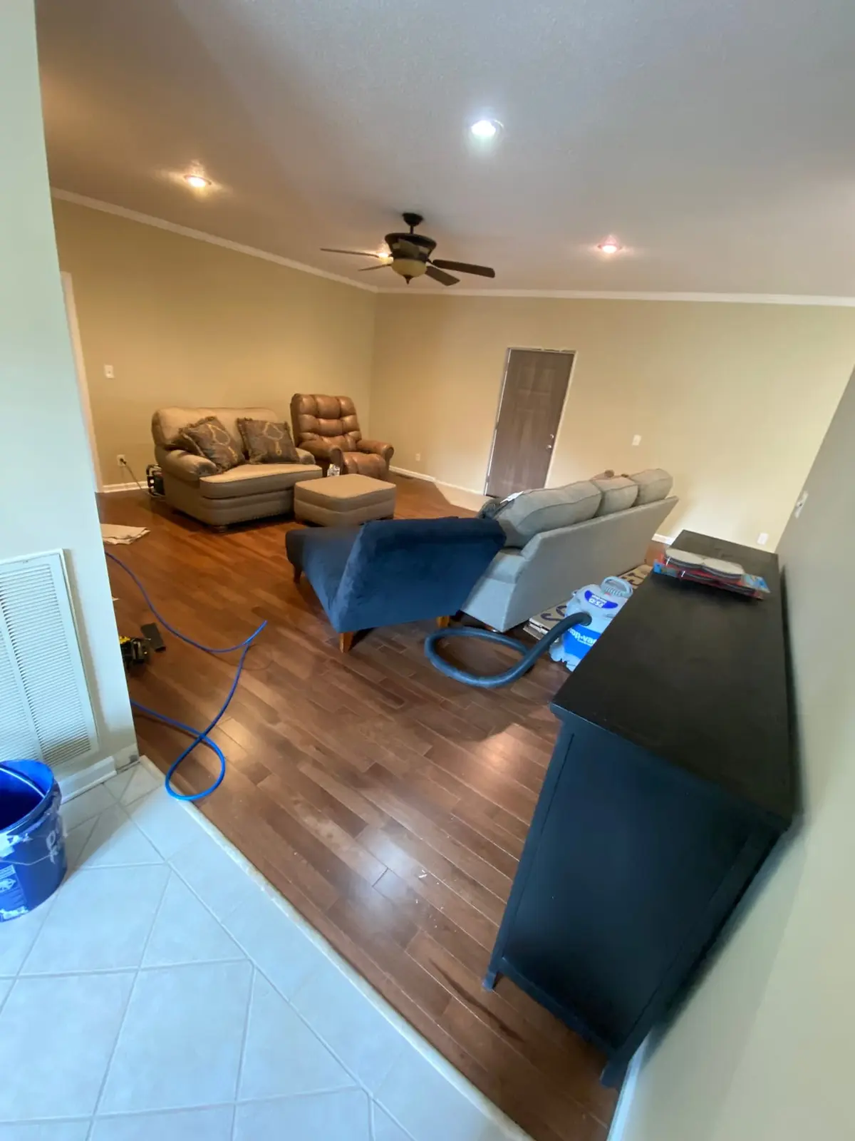 New Floors, Paint and Stacked-Stone Fireplace — Progress photo 13