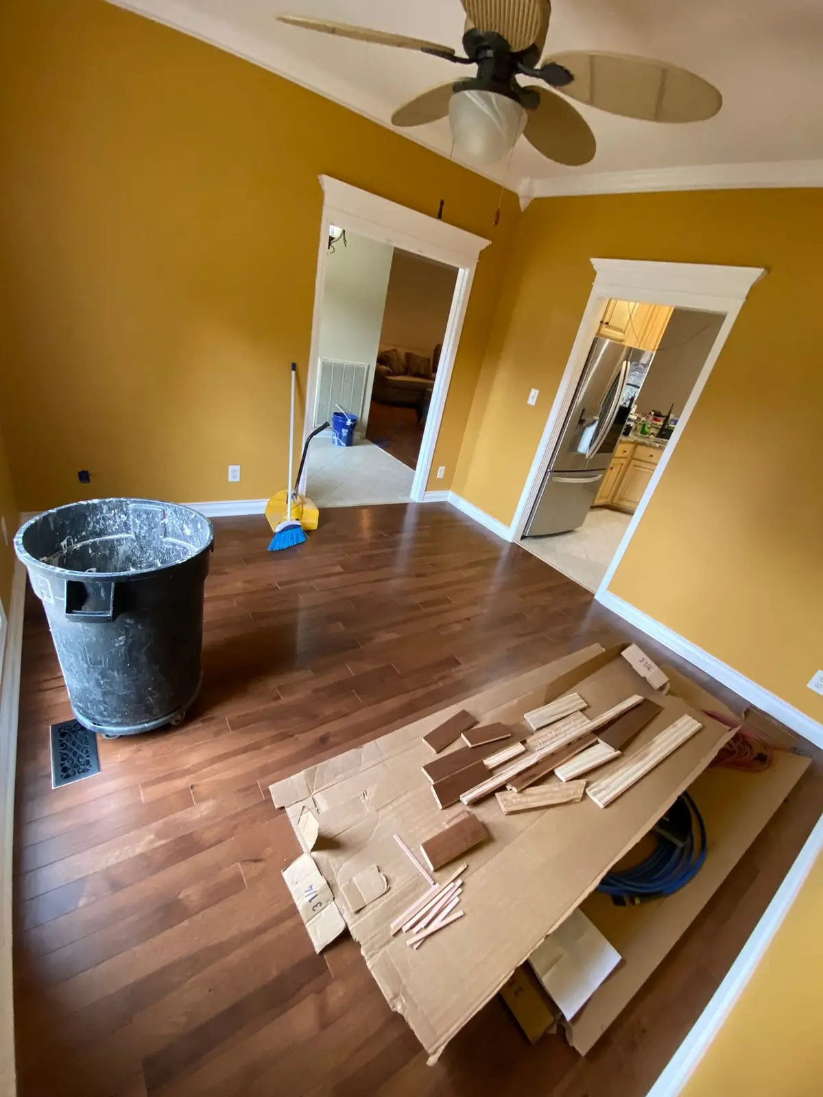 New Floors, Paint and Stacked-Stone Fireplace — Progress photo 15