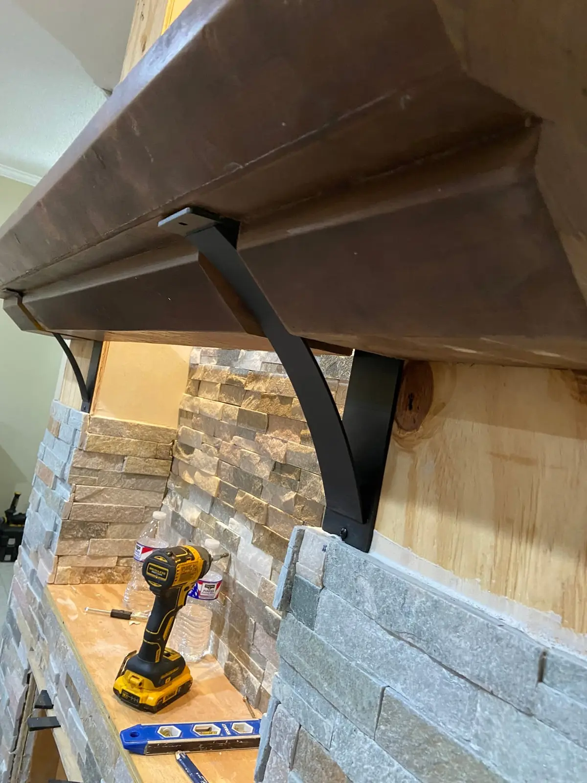New Floors, Paint and Stacked-Stone Fireplace — Progress photo 18