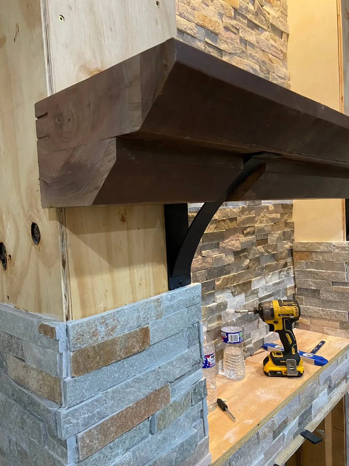 New Floors, Paint and Stacked-Stone Fireplace — Progress photo 19
