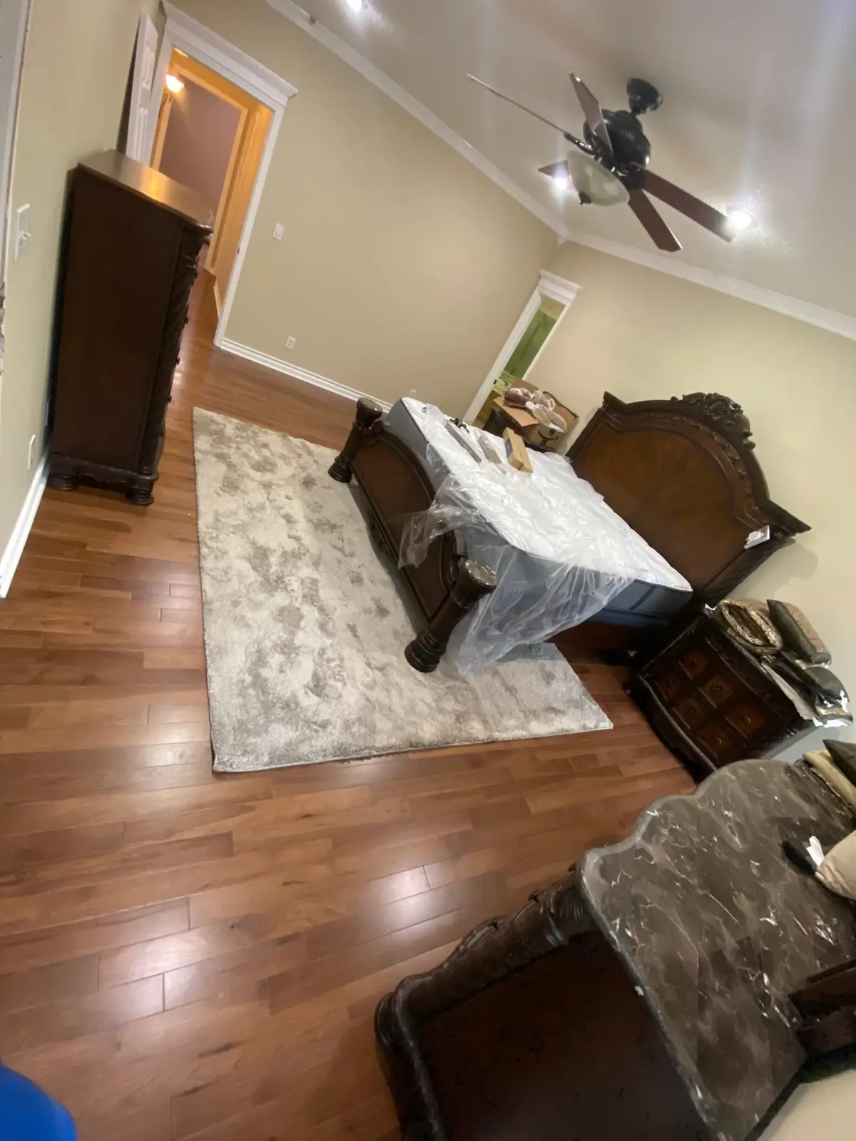 New Floors, Paint and Stacked-Stone Fireplace — finished photo 8