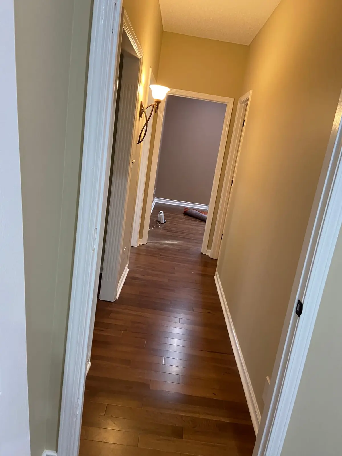 New Floors, Paint and Stacked-Stone Fireplace