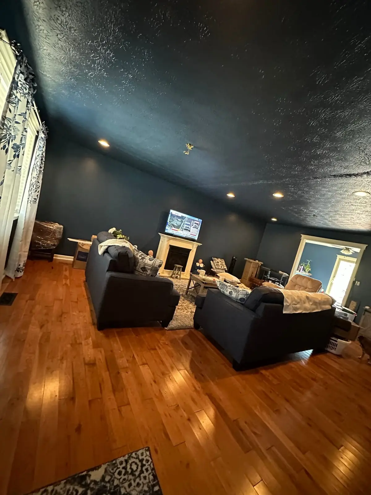 Navy Blue Interior Repaint