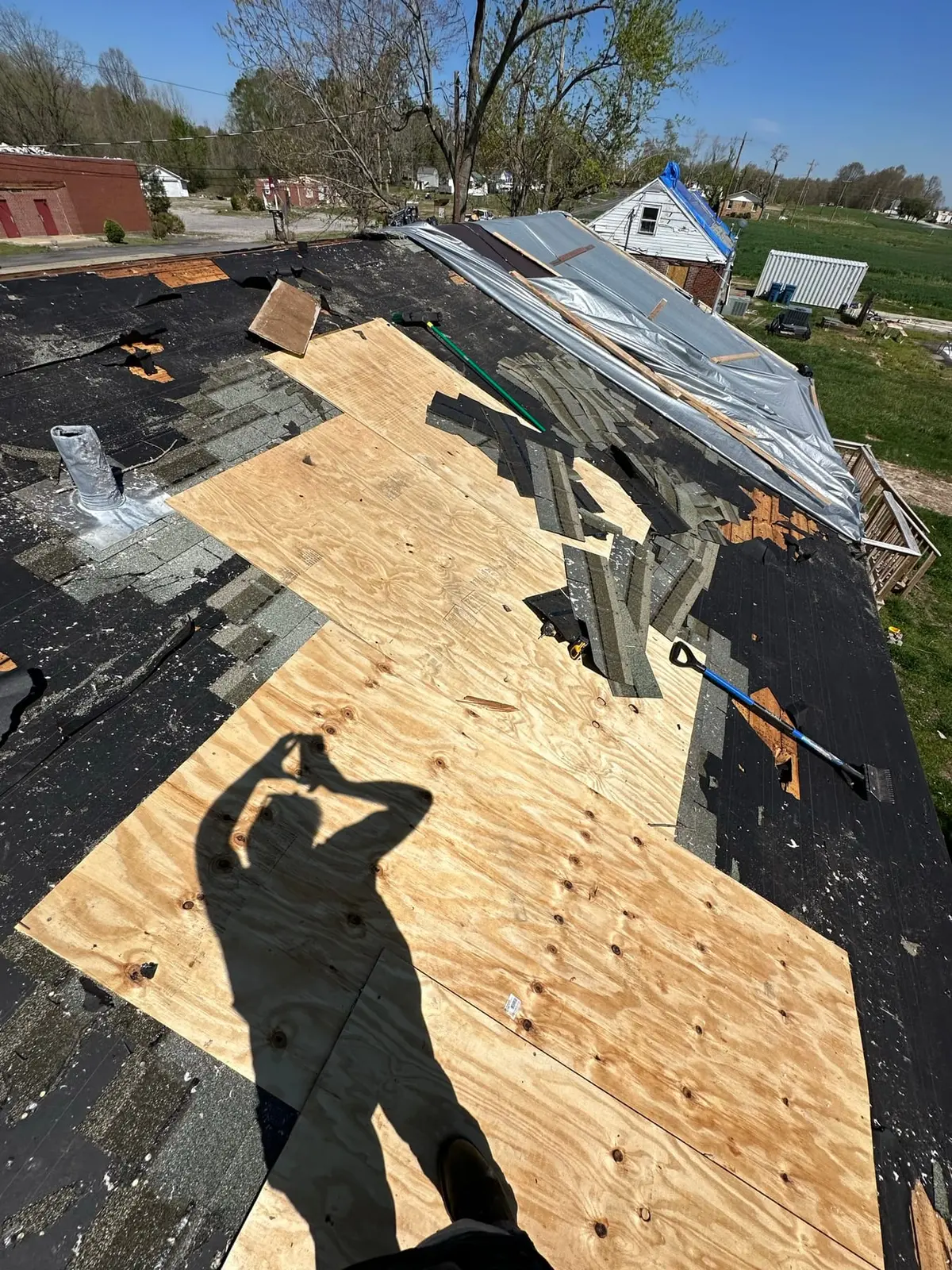 Storm-Damaged Brick Ranch Rebuilt with New Addition — Progress photo 6