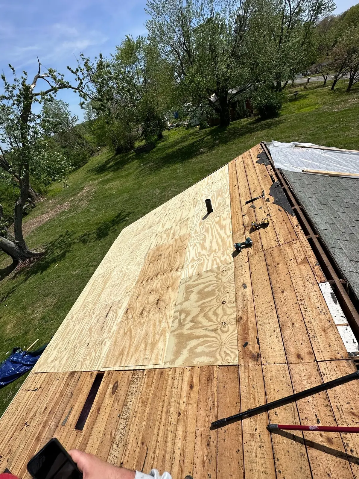 Storm-Damaged Brick Ranch Rebuilt with New Addition — Progress photo 10
