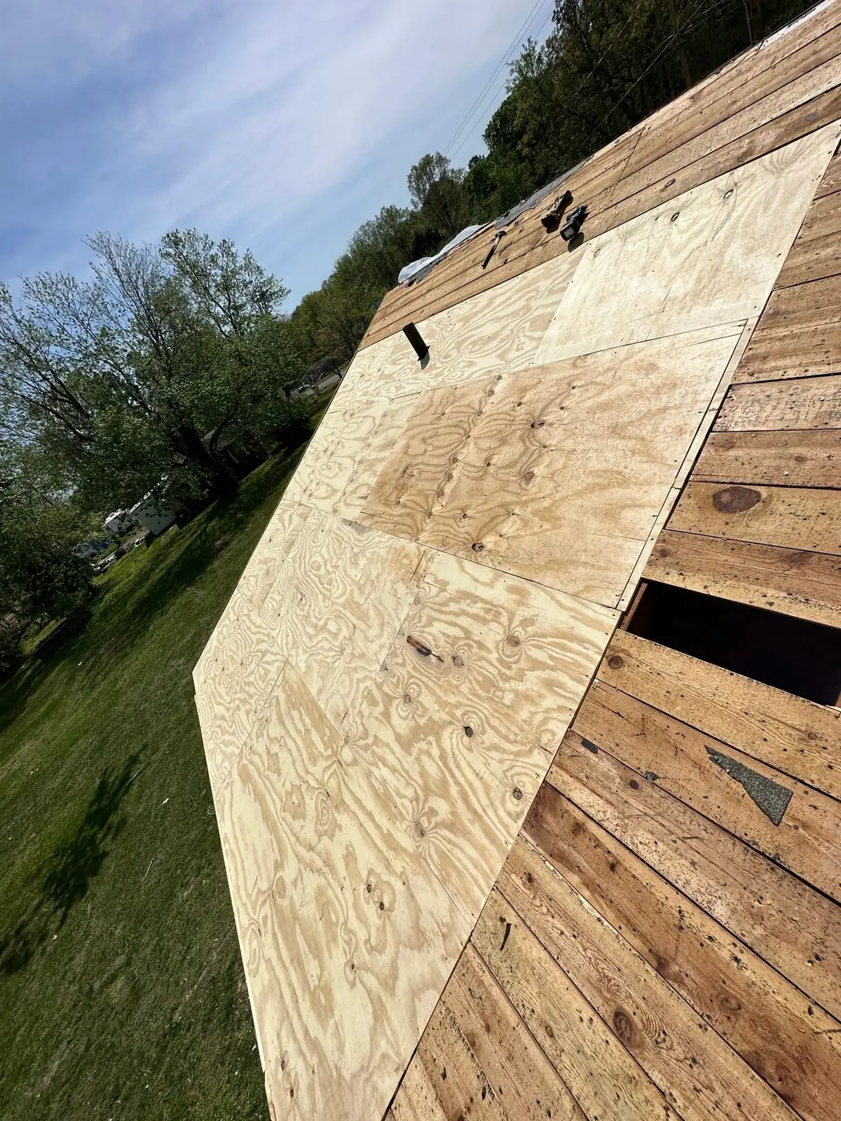 Storm-Damaged Brick Ranch Rebuilt with New Addition — Progress photo 11